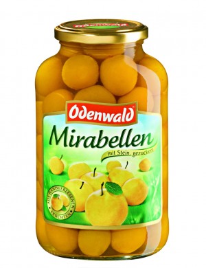 Сливы желтые Мирабелла Odenwald с косточкой в сиропе, 720 мл.