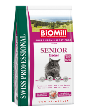 Biomill Senior Корм Биомилл для пожилых кошек старше 8 лет и в период восстановления после заболеваний, 1,5 кг