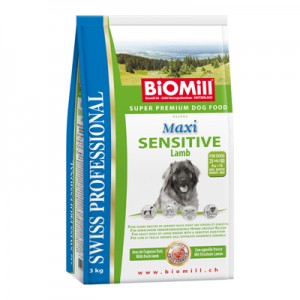 Biomill Maxi Sensitive Lamb and Rice Корм Биомилл для привередливых и проблемных собак (с ягненком), 3 кг.