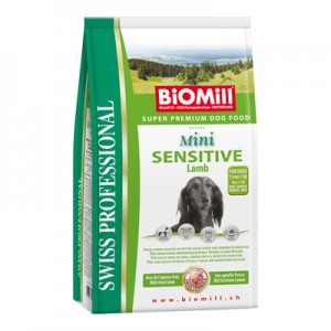 Biomill Mini Sensitive Lamb and Rice Корм Биомилл для привередливых и проблемных собак мелких и карликовых пород, 1 кг.