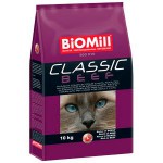 Biomill Cat Classic Beef Полноценный корм Биомилл с говядиной для кошек от 8 недель, 1 кг.