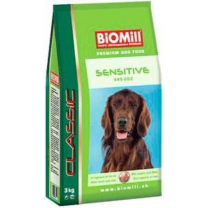 Biomill Classic Sensitive Полноценный корм для взрослых собак всех пород от 10 мес. с ягненком, 15 кг.