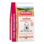 Biomill Professional Medium Sensitive Salmon Корм Биомилл для привередливых и проблемных собак с аллергией на все виды мяса, 3 кг.