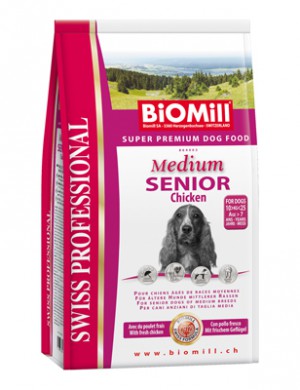 Biomill Swiss Professional Medium Senior Корм Биомилл для пожилых собак крупных и средних пород, 3 кг.