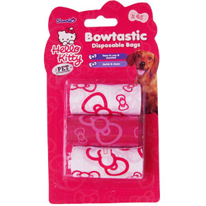 Мешки Hello Kitty для сбора фекалий, 3 рулона по 15 шт.