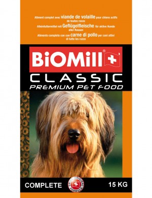 Biomill Classic Complete Полноценный корм Биомилл для взрослых собак всех пород от 10 мес., 15 кг.