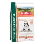 Biomill Selective Salmon Корм Биомилл для взрослых привередливых кошек (с норвежским лососем, индейкой и курицей) для возбуждения аппетита, 10 кг