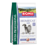 Biomill Homecat Корм Биомилл для взрослых кошек с чувствительным пищеварением и склонности к аллергии (с ягненком), 1,5 кг